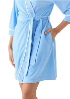 Honeycomb Knit Wrap Robe