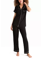 Downtime Short Sleeve Shirt and Pant Pajama Set