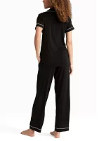 Downtime Short Sleeve Shirt and Pant Pajama Set