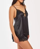 Woman's Silky  Centered Jeweled Cami and Shorts Set