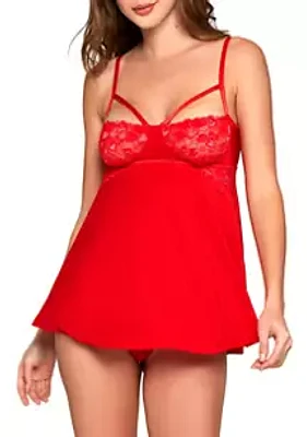 iCollection Heart Lace & Micro Babydoll