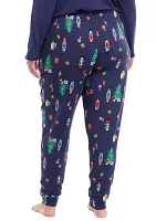 Plus Nutcracker Pajama Jogger Pants