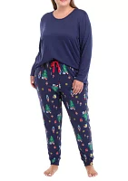 Plus Nutcracker Pajama Jogger Pants