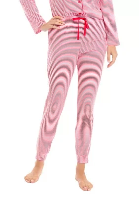 Women's Red Stripe Pajama Pants