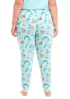 Plus Beachy Christmas Pajama Jogger Pants