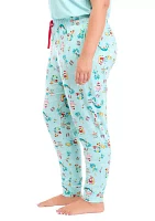 Plus Beachy Christmas Pajama Jogger Pants