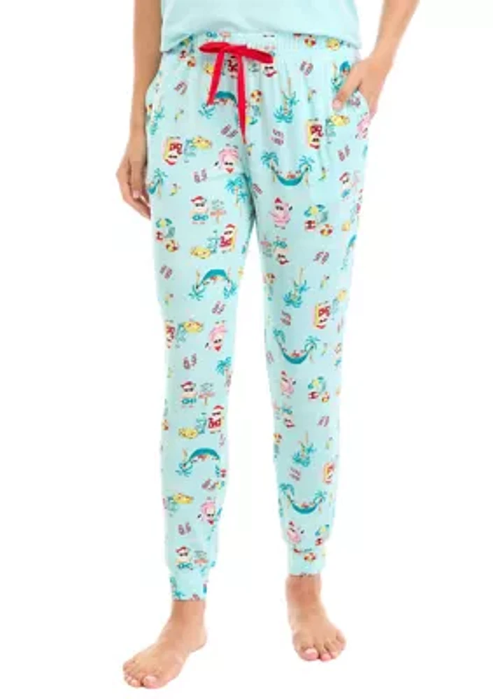 Women's Beachy Christmas Jogger Pajama Pants