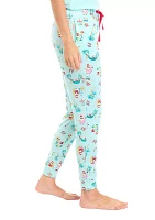 Women's Beachy Christmas Jogger Pajama Pants