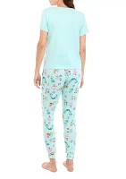 Women's Beachy Christmas Jogger Pajama Pants