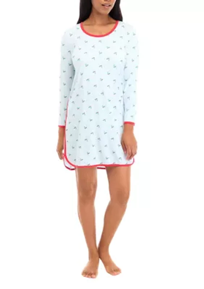 Women's Jolly Stripe Long Sleeve Nightgown