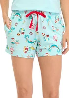 Women's Beachy Christmas Pajama Shorts