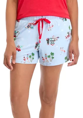 Women's Holiday Shopping Pajama Shorts