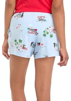 Women's Holiday Shopping Pajama Shorts