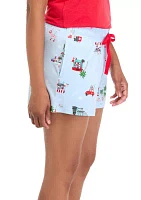 Women's Holiday Shopping Pajama Shorts