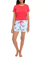 Women's Holiday Shopping Pajama Shorts