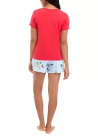 Women's Holiday Shopping Pajama Shorts