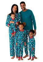 Women's Holiday Lights Long Sleeve Notch Pajama Set