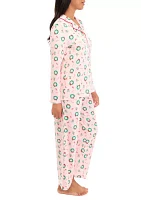 Women's Holiday Wreaths Pajama Set