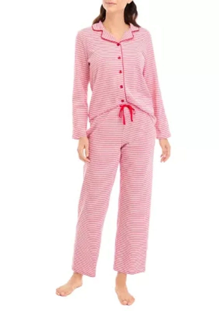 Women's Red Stripe Pajama Set