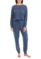 Women's Long Sleeve Brushed Cozy Jogger Pajama Set