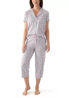 Short Sleeve Notch Pajama Set