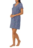 Ruffle Short Printed Nightgown