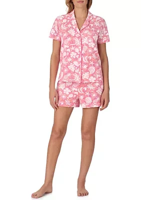 Short Sleeve Top and Shorts Pajama Set