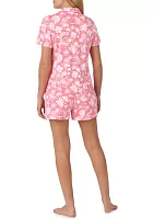 Short Sleeve Top and Shorts Pajama Set