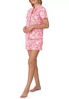 Short Sleeve Top and Shorts Pajama Set