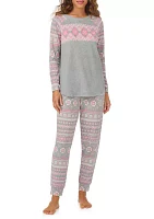 Printed Sweater Knit Pajama Set