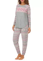 Printed Sweater Knit Pajama Set