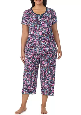 Plus Cropped Pajama Set