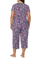 Plus Cropped Pajama Set