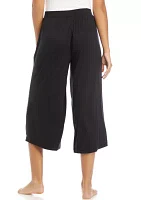 Wide Leg Capri Pajama Pants