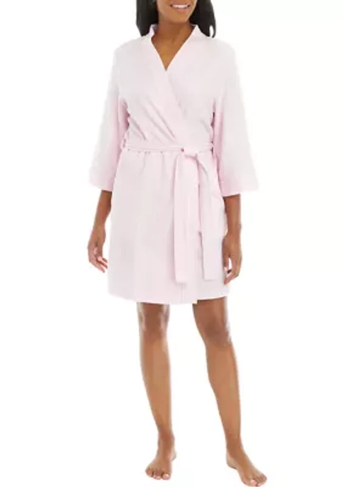 Women's Waffle Wrap Front Robe