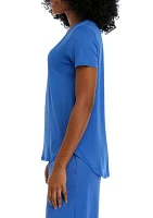 Women's Luxe Knit Short Sleeve Pajama T-Shirt