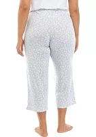 Plus Luxe Knit Capri Pajama Pants