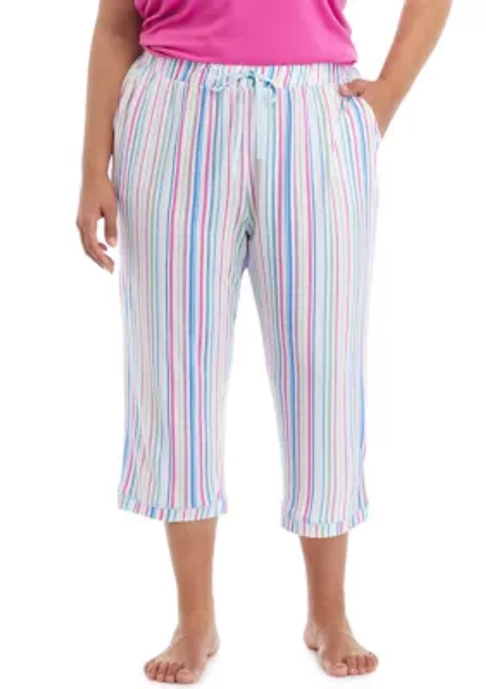 Plus Luxe Knit Capri Pajama Pants