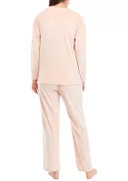 Women's Velour Embossed Pajama Set