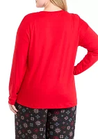 Plus Luxe Crew Neck Loungewear Top