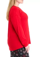 Plus Luxe Crew Neck Loungewear Top