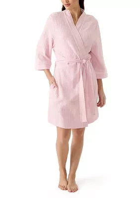 Waffle Knit Wrap Robe