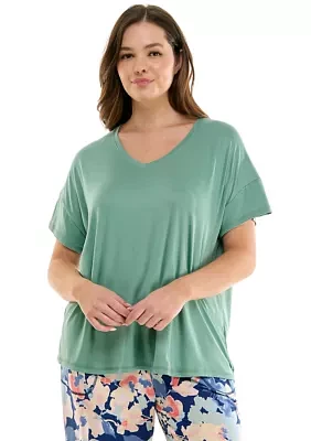 Plus Short Sleeve Lush Luxe Sleep T-Shirt