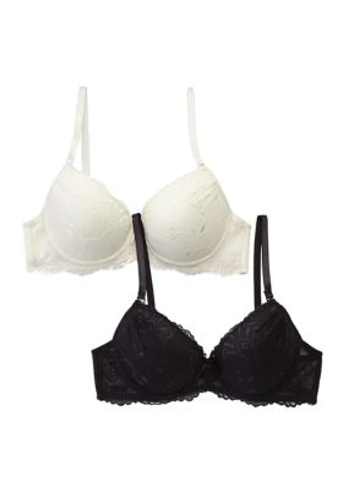 Lace Light Push Up Bra - 2 Pack