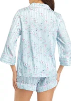 Women's Satin Printed Pajama Set