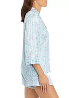 Women's Satin Printed Pajama Set