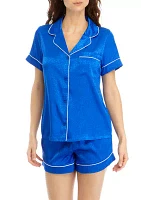 Women's Satin Jacquard Pajama Set