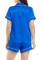 Women's Satin Jacquard Pajama Set