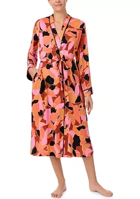 Women's Long Sleeve Printed V-Neck Dress