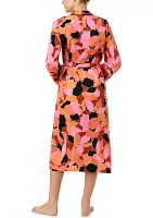 Women's Long Sleeve Printed V-Neck Dress